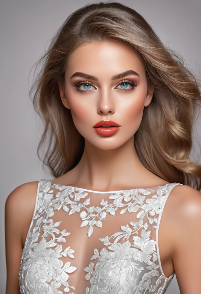 best quality,High resolution,illustration de mode,elegant models,Beautiful detailed eyes,Detailed lips and face,mode glamour,poses de piste,couleurs vives,Elegant dresses,accessoires magnifiques,éclairage de studio professionnel,peinture ultrafine,realistic textures,Parcours artistique