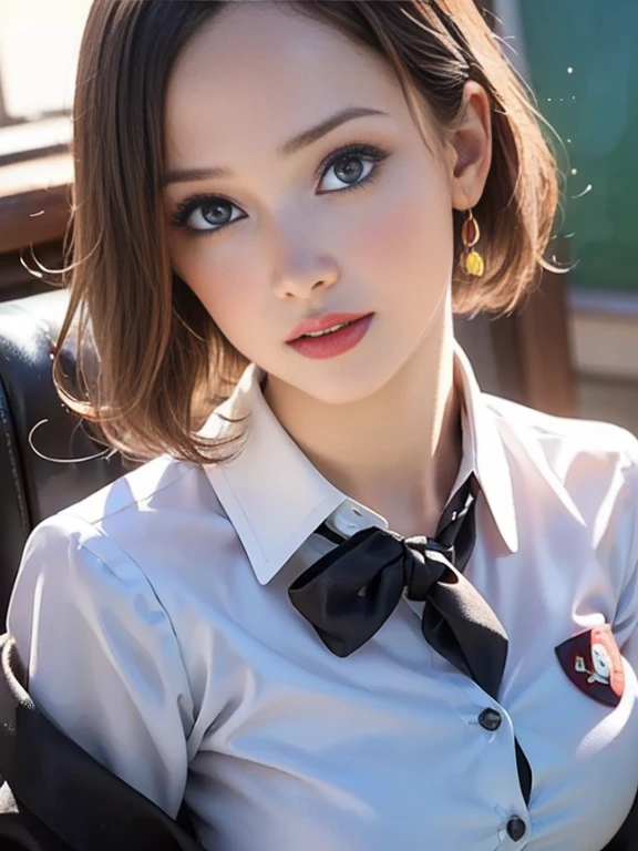 (best quality, 8k, highres, photorealistic:2.0), (solo, one girl:2.0),(photo taken using flash:1.9),(brighten up women:1.8),(ultimate beautiful girl:2.0),(shiny skin),(oily skin),(blonde hair:1.7),(short hairstyle:1.5),(cool beauty:2.0),Blush brown makeup , dark eye makeup , use pink glossy lipstick,(big beady eyes girl:1.5),(droopy-eyes girl:1.5),(blue eyes:1.5),(thin girl:1.5),(baby face girl:1.5),(sex appeal:1.3),(sweet smelling girl),(she works for low wages:1.5),(kind-hearted woman:1.5),(she has a nice smile),(woman with a happy look:1.3),(she is very sociable),(from a very poor family:1.5),(virgin girl),(She is a secret pervert.),(she covertly lewd),(she looks so erotic),(Preserve virginity for devout Christians),chuuChloe,(woman with very soft breasts),(woman fantasizing about sex),(allurement),(impressive eyes:1.5),(clean girl),(affability),(cute smile),(good personality),(puff out chest),(serious personality),(wants sex),(want to masturbate),(want to have sex forcibly),(insists on the chest),(nipples hard erect inside clothes),(relaxing time),(hair ornaments),(sunflower),(Private room),(compassion),(impurity),(love filled),(Changing clothes),(get horny),(school uniform:1.5)