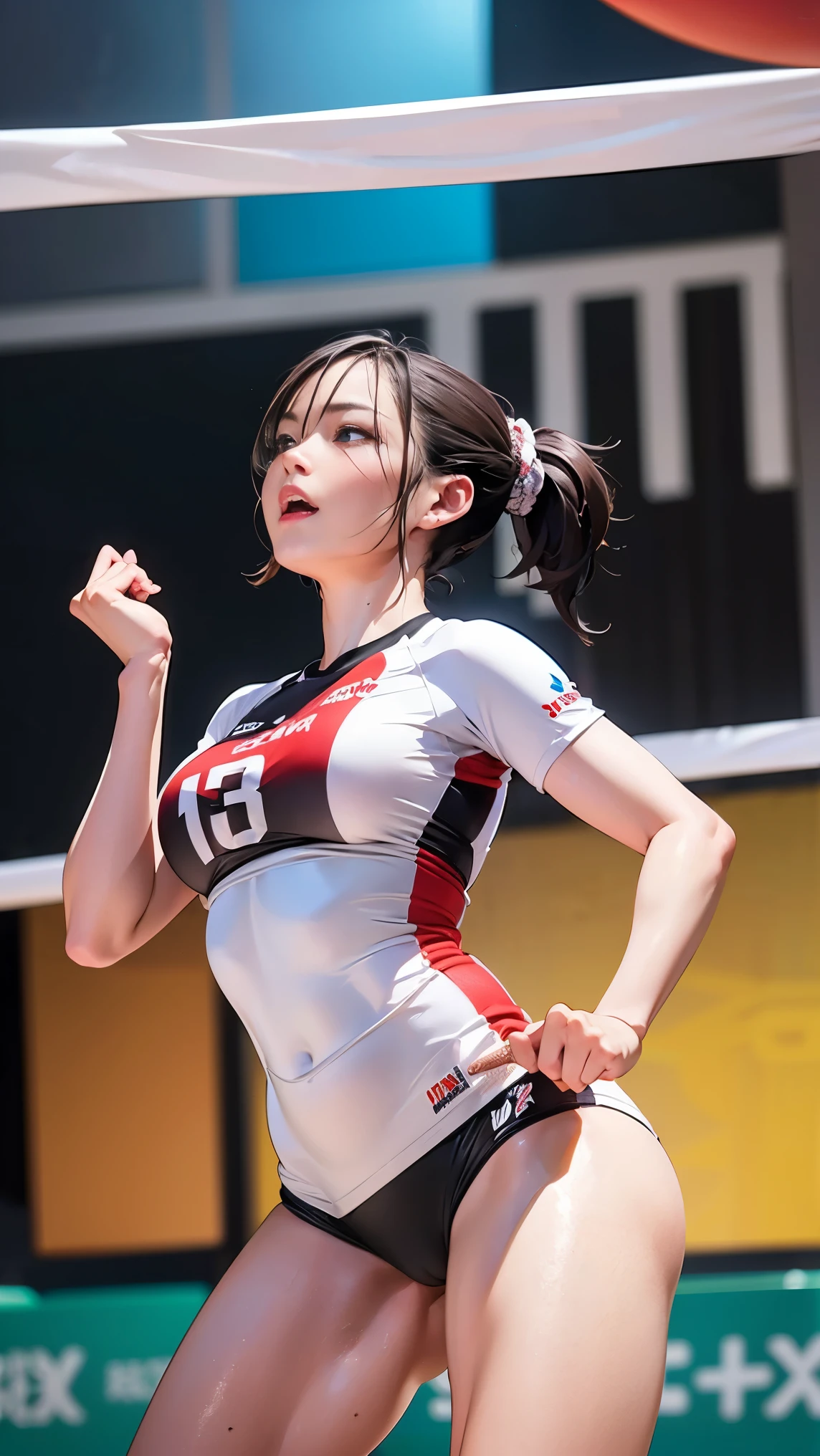(R-18 Performance)Super big mama volleyball naked pussy dancing 3 times faster while flying through the air、Peeking from the Punishment Pit