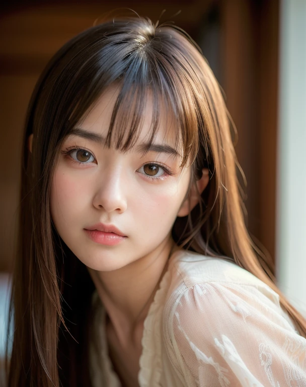 best quality, face focus, soft light, ultra high res, (photorealistic:1.4), RAW photo,
1japanese girl, solo, cute, (pupil, lights in the eyes), detailed beautiful face, (small chest),(high resolution detail of human skin texture),
(long hair),
indoor,
Damask Shirt Dress,
(portrait)