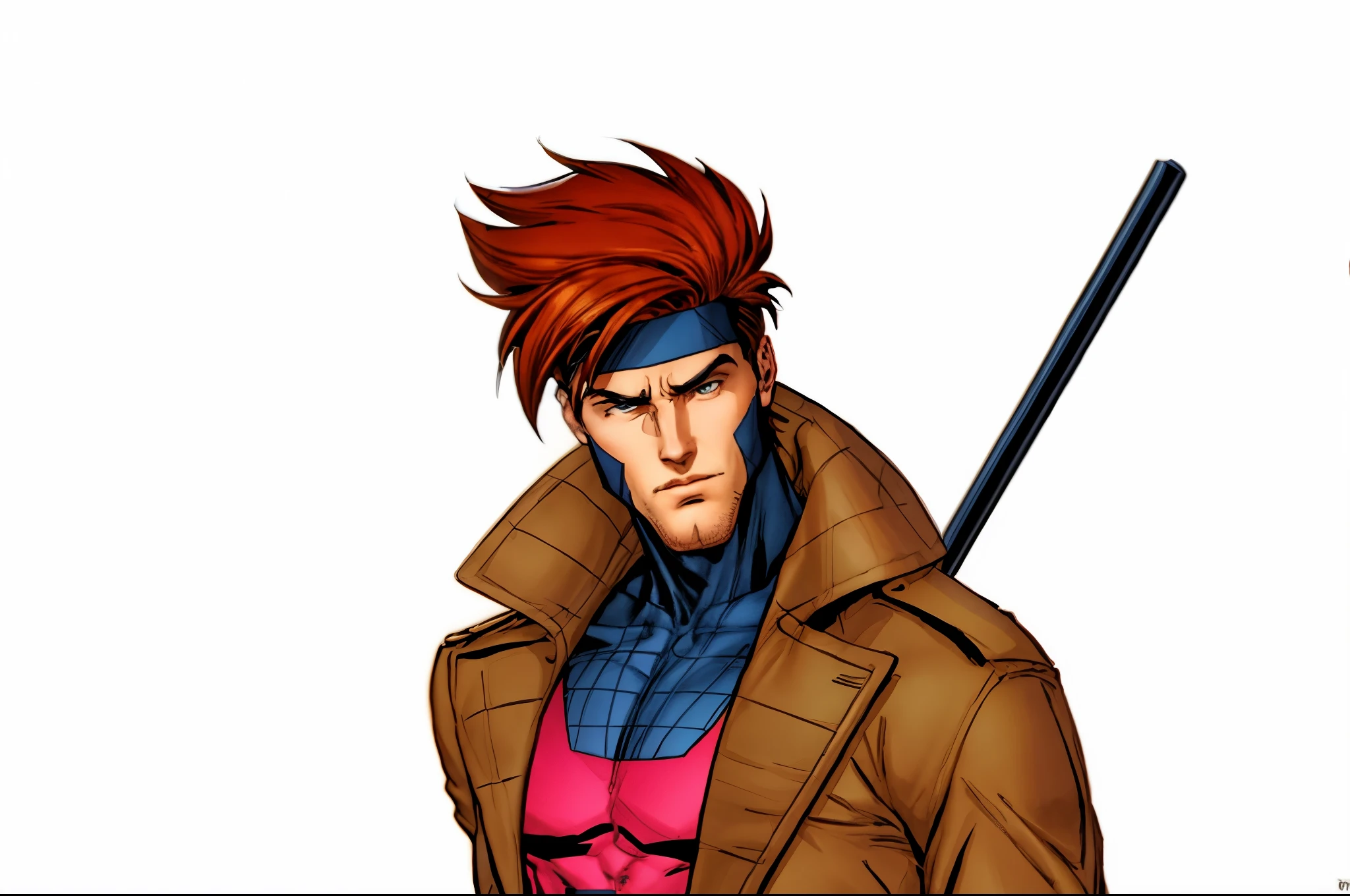 a cartoon of a man in a trench coat and boots, 90s comic book character design, comic book character, name of the character is chad, comic character, high detail iconic character, full body close-up shot, main character, detailed character, male character, single character full body, he is wearing a trenchcoat