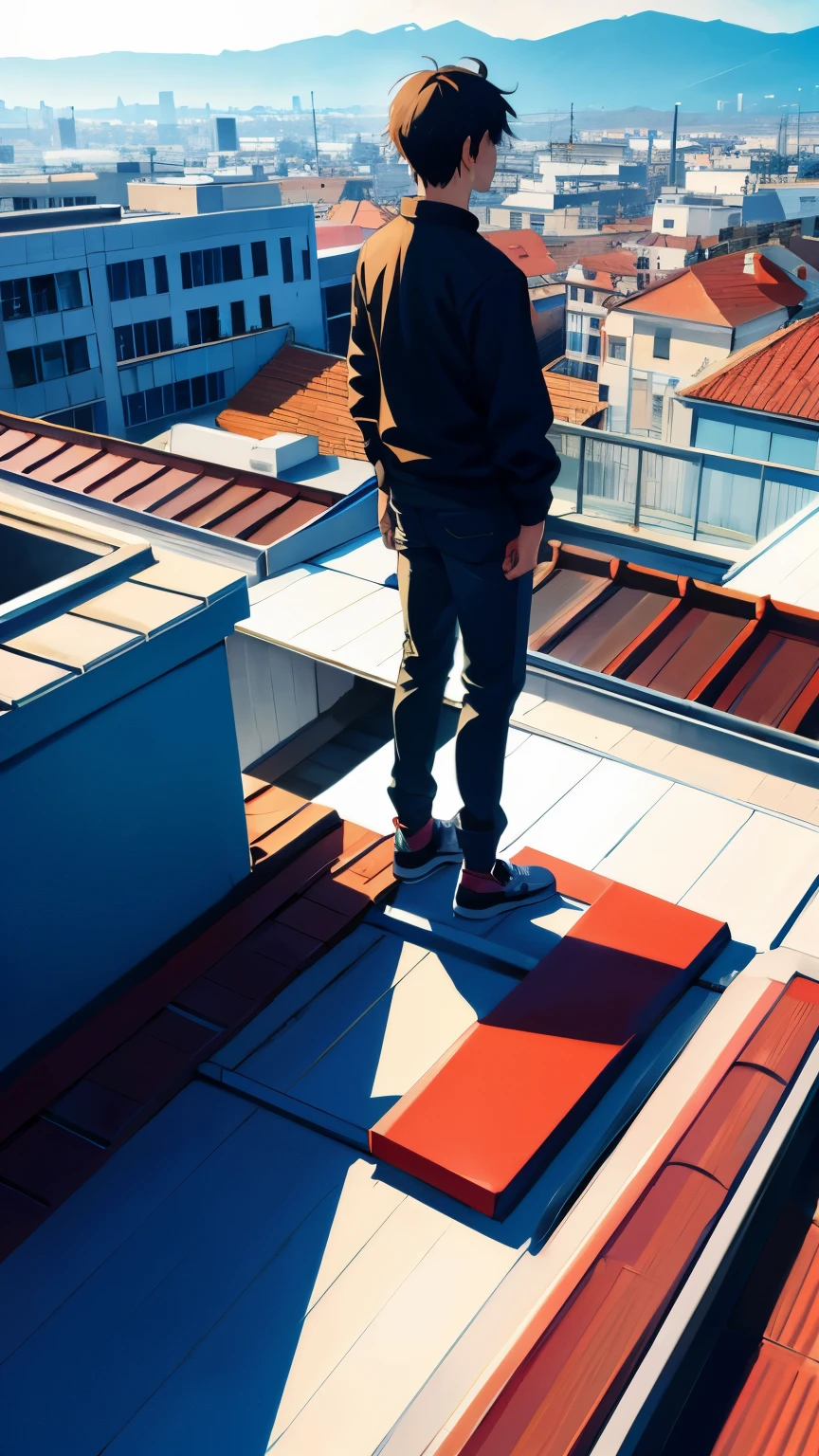 Person Standing on the Rooftop