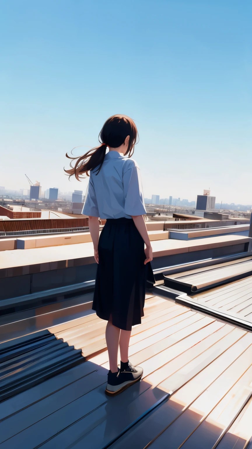 Person Standing on the Rooftop