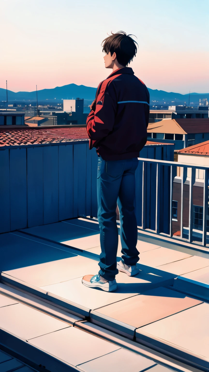 Person Standing on the Rooftop