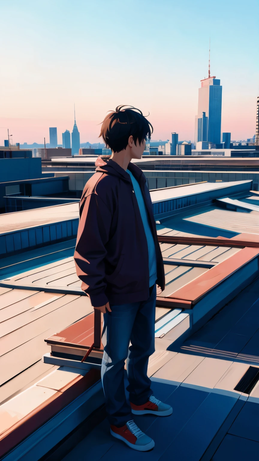 Person Standing on the Rooftop