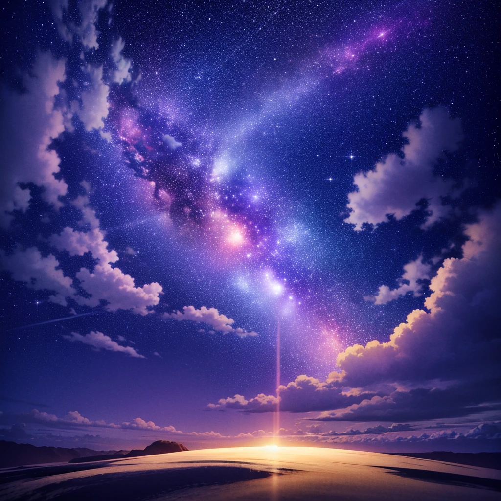anime wallpapers with a view of the sky and stars, cosmic skies. by makoto shinkai, anime art wallpaper 8k, anime sky, amazing wallpaper, makoto shinkai cyril rolando, anime background art, ultra detailed sky and galaxy stars