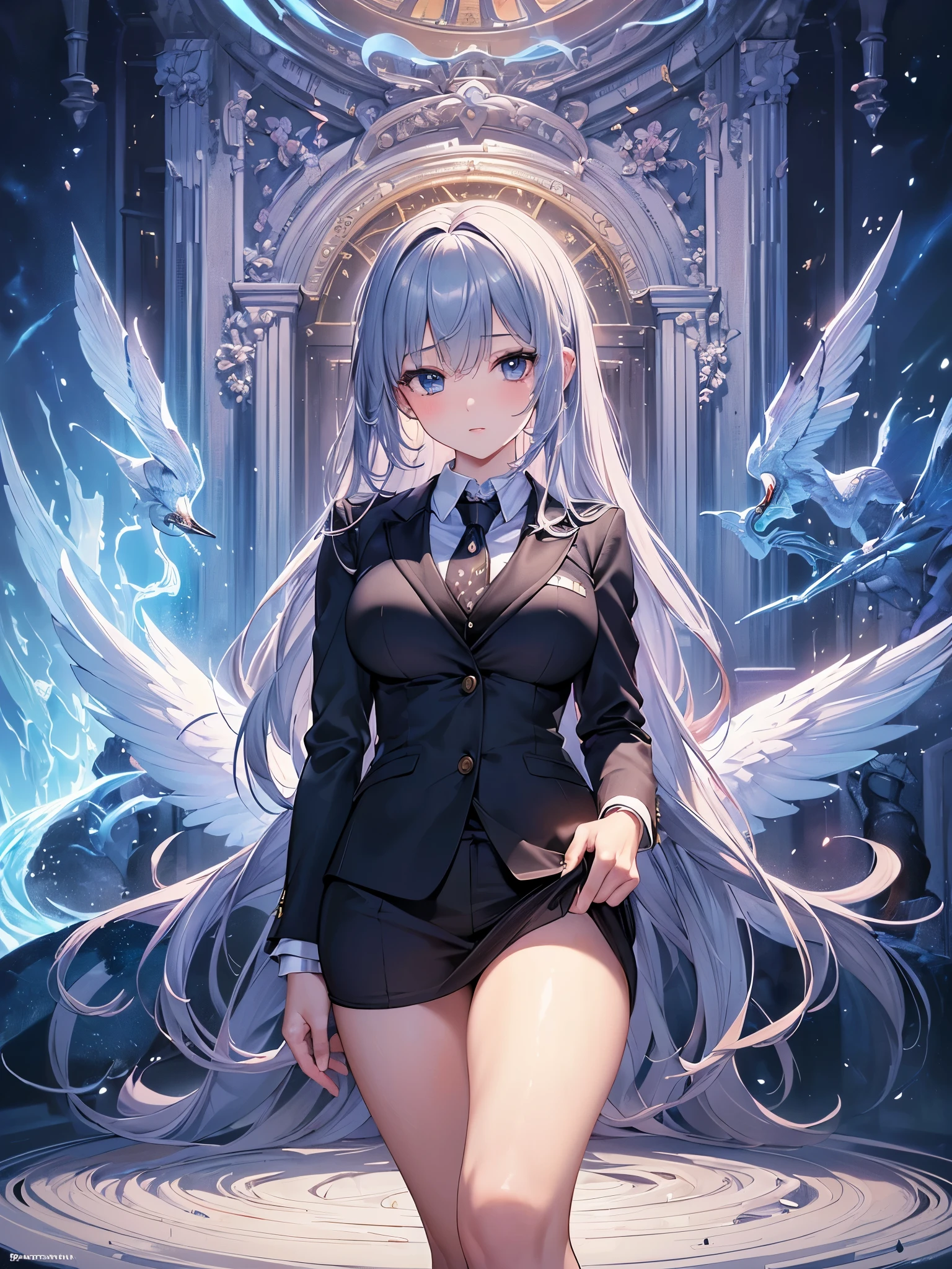 ((highest quality)),(Ultra-high resolution),(Very detailed),(Detailed Description),((The best CG)),(A masterpiece),Ultra-precise art,amazing drawing art,(Art with precise detail:1.5), (Adult woman in a suit:1.6), 