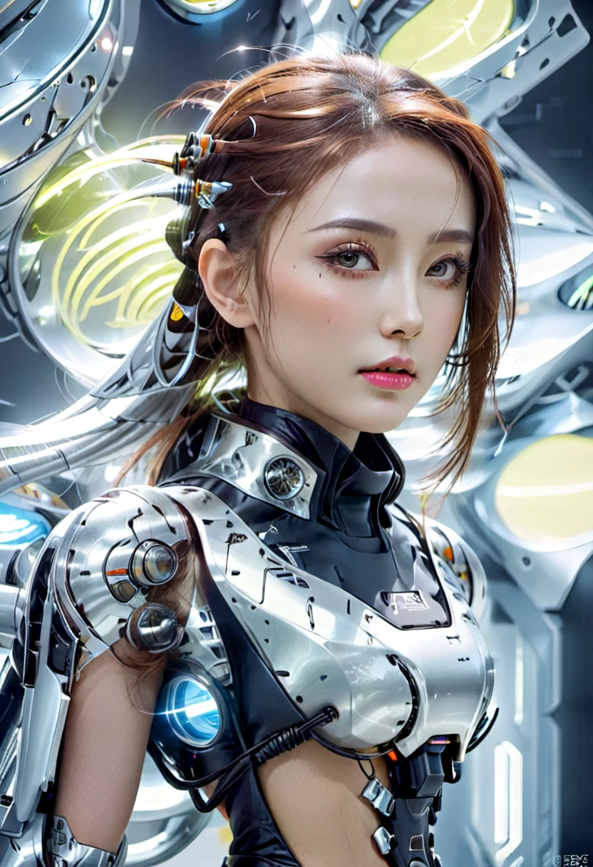 Bio mechanical cyborg girl