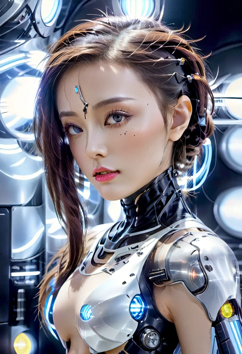 Bio mechanical cyborg girl