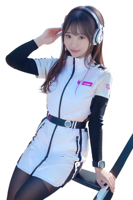 ((NSFW: 1.4)), ((Detailed face, Professional photography)), ((NSFW, zettai ryouiki, 1 girl)), Ultra-high resolution, (Realistic: 1.4), RAW Photos, highest quality, (PhotoRealistic Stick), concentrated, Soft Light, ((30 years old)), ((Japanese)), (( (Young Face))), (surface), (Depth of written boundary), masterpiece, (Realistic),(inside ISS):3, woman, ,astrovest:2,headphone:2,smartwatch,,bangs, ((1 girl)),(black sleeves):2,(black tights):2,inside spacestation,inside spacecraft,,zero gravity,smile,open leg,blush:1.5,hidden hands,neotech