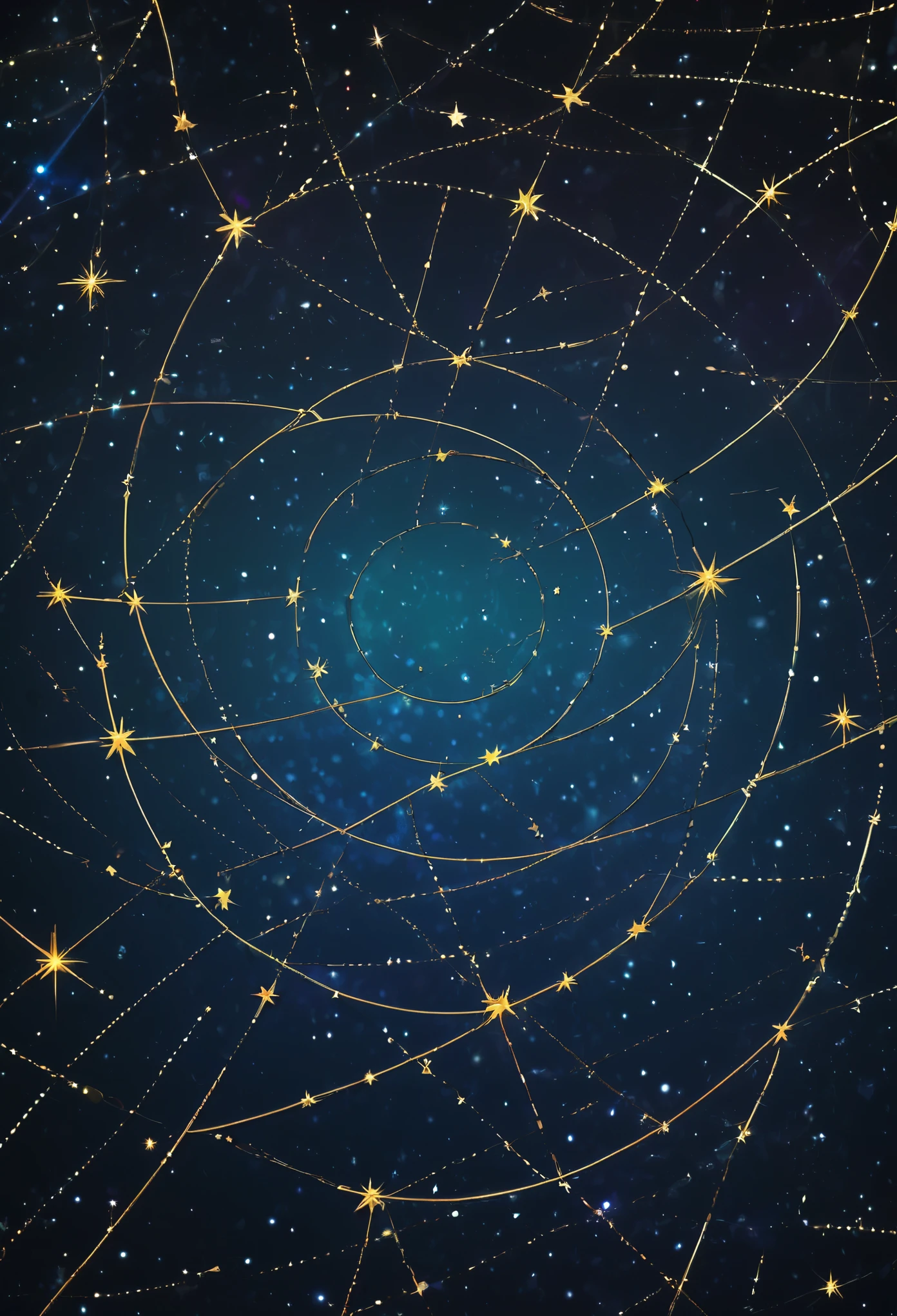 The taurus constellation (((stylized traces, in colloros). Cosmic background. 