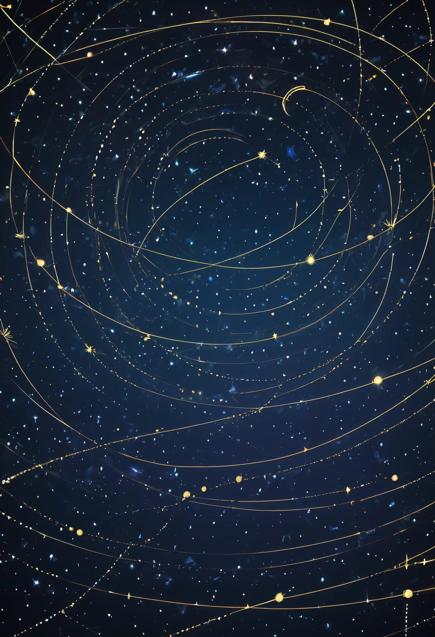 The taurus constellation (((stylized traces, in colloros). Cosmic background.