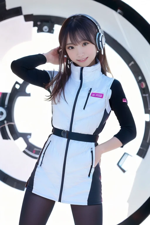 ((NSFW: 1.4)), (acrobatic pose):10,((Detailed face, Professional photography)), ((NSFW, zettai ryouiki, 1 girl)), Ultra-high resolution, (Realistic: 1.4), RAW Photos, highest quality, (PhotoRealistic Stick), concentrated, Soft Light, ((30 years old)), ((Japanese)), (( (Young Face))), (surface), (Depth of written boundary), masterpiece, (Realistic),(inside ISS):3, woman, ,astrovest:2,headphone:2,smartwatch,,bangs, ((1 girl)),(black sleeves):2,(black tights):2,inside spacestation,inside spacecraft,,zero gravity,smile,open leg,blush:1.5,hidden hands,neotech