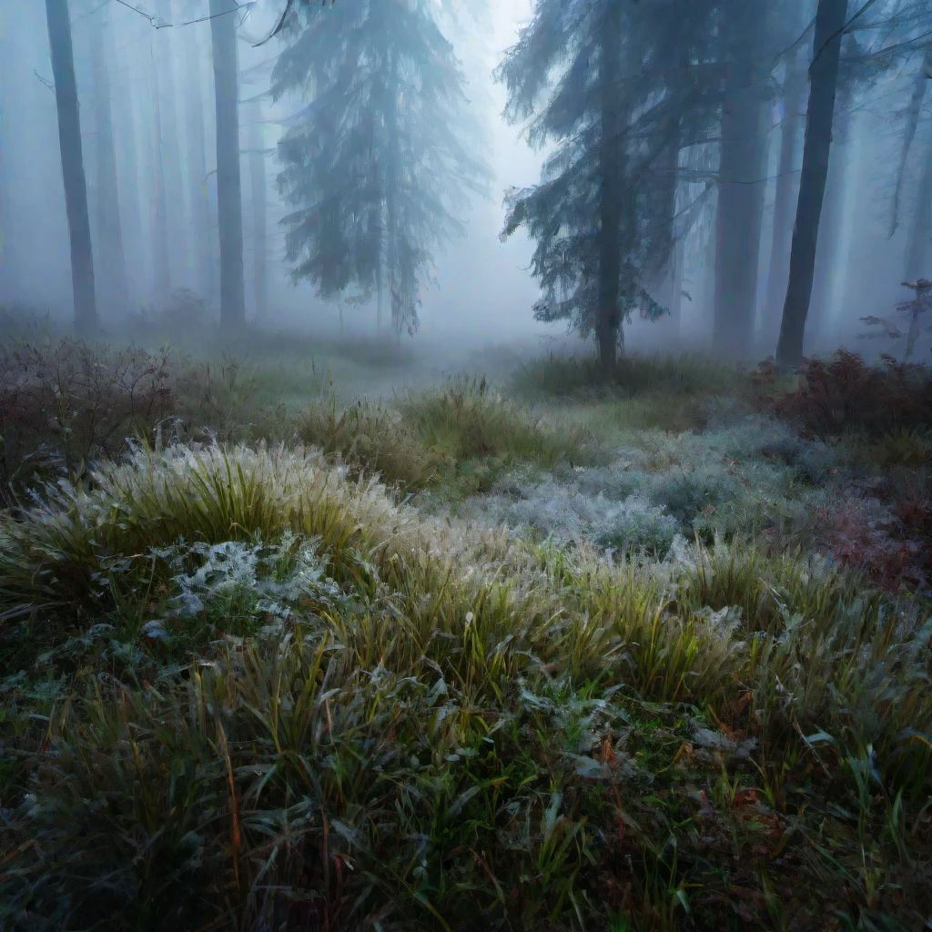 (masterpiece, best quality:1.2), fog, grass, crystals, forest, mystery