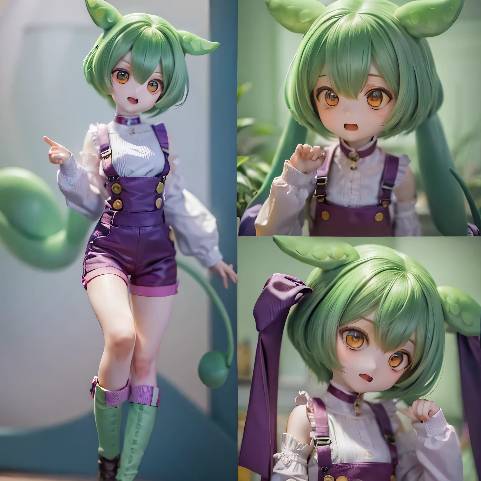 A detailed prompt for generating a high-quality image using Stable Diffusion is:

"(((City))), (Digital art:1.1, high-res, masterpiece:1.2), (Bright colors), (Confident expression), ((((Chibi)))) characters, (Green hair), (Open mouth), (Nude) Zunda Girl with hairstyle and full body, (Confident expression), ((((Chibi)))) characters, (Green hair), (White blouse), ((((8 Green relaxed overall))))) Doyagao"