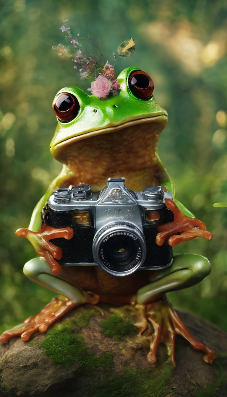 frog, camera, photographer, лягушка photographer