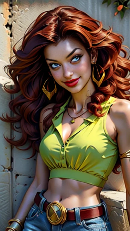 raw photo, highly detailed skin, hdr, 8k, intricate details, (photo of brazilian pin up woman:1.2), smiling, (eyeliner:1.0), , (wearing autumn clothes, autumn season:1.2), long hair, sidecut hair, (curly hair:1.1), (colorful hair:1.1), (oily hair:0.8), (gigantic breasts:1.2), wide hips, beautiful face, long legs, femme fatale, iphone photo, large depth of field, deep depth of field, highly detailed, cinematic photo, 35mm photograph, film, bokeh, professional, 4k, highly detailed,