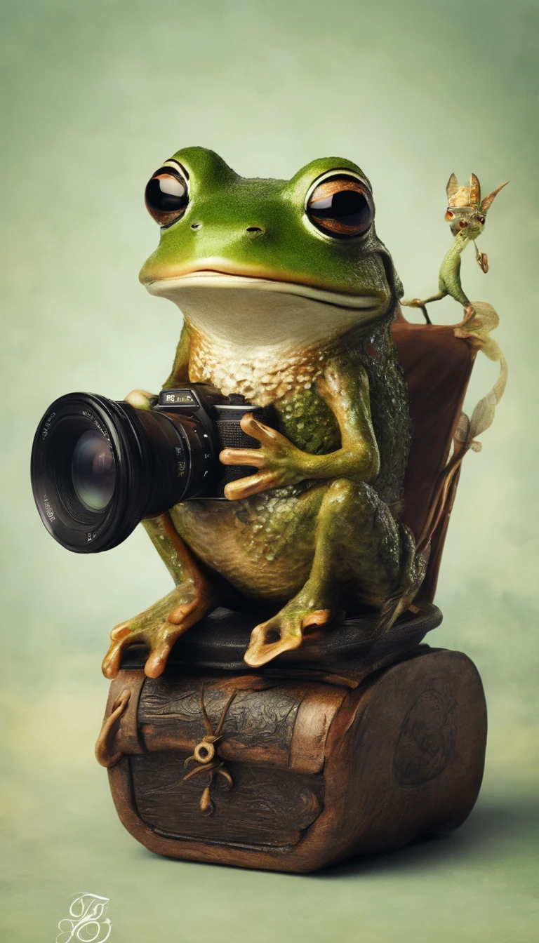 frog, camera, photographer, лягушка photographer