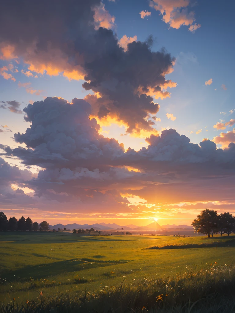 Sunrise on the grassland