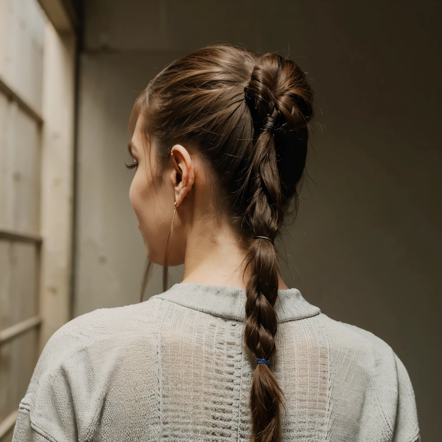 Woman with ponytail hair