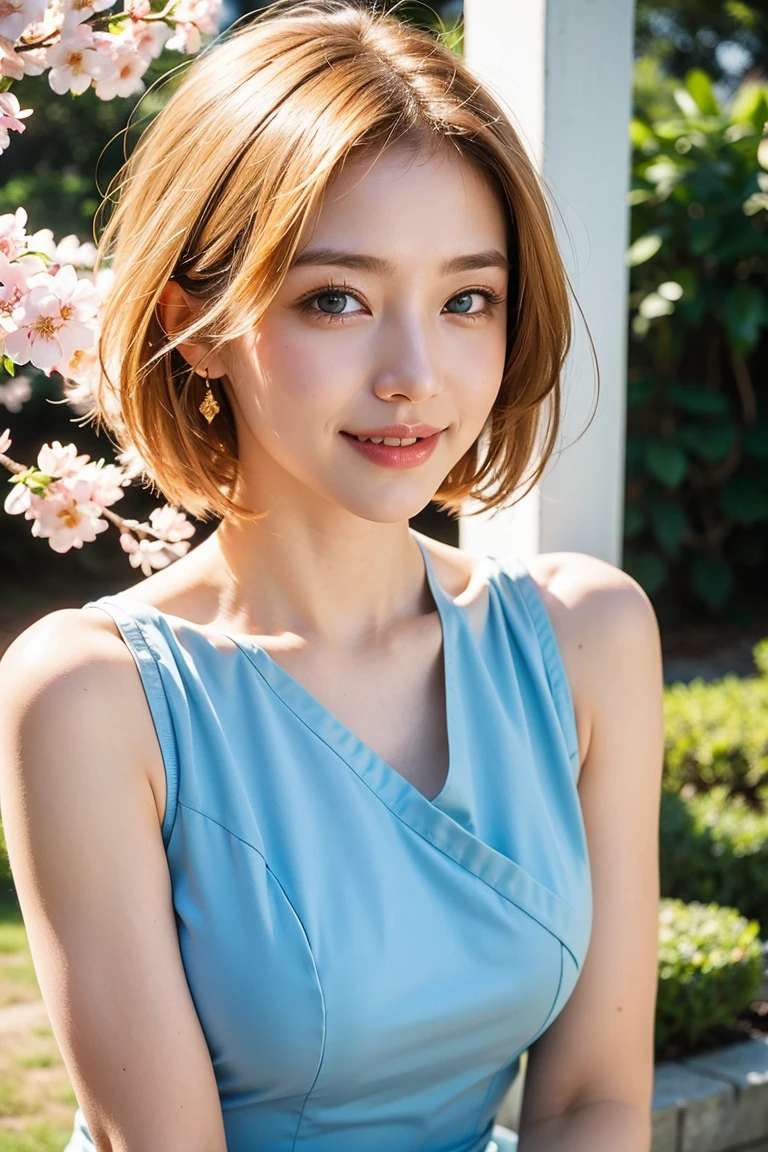 (best quality, 8k, highres, photorealistic:2.0), (solo, one girl:2.0),(photo taken using flash:1.9),(brighten the subject:1.8),(ultimate beautiful girl:2.0),(shiny skin),(oily skin),(blonde girl:1.5),(short hairstyle:1.5),(cool beauty:2.0),Blush brown makeup , dark eye makeup , use pink glossy lipstick,(big beady eyes girl:1.5),(droopy-eyes girl:1.5),(blue eyes),(thin girl:1.5),(baby face girl),(sex appeal),(sweet smelling girl),(Photographed in front of a flower shop:1.8),(A girl who works part-time at a flower shop:1.3),(A girl who likes to grow flowers),(she works for low wages:1.5),(kind-hearted woman:1.5),(she has a nice smile:1.3),(woman with a happy look:1.3),(she is very sociable),(from a very poor family:1.5),(virgin girl),(She is a secret pervert.),(she covertly lewd),(she looks so erotic),(Preserve virginity for devout Christians),chuuChloe,(Wearing a florist's apron:1.5),(Breast cleavage emphasis),(A woman with very soft breasts),(woman fantasizing about sex),(allurement),(bewitching pose),(I love masturbating)
