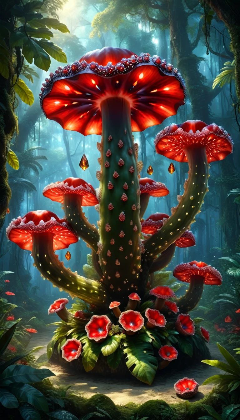 a magical plant,Beautiful Rafflesia, crystal