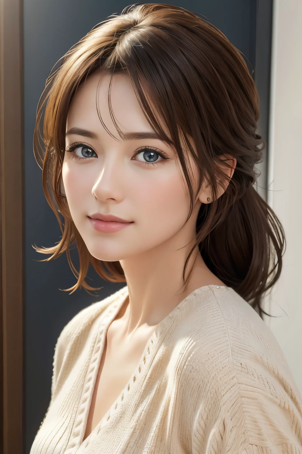 (Representative works: 1.3), (8k, Realistic, RAW Photos, Best image quality: 1.4), (30 year old mature woman),Small face, Beautiful Face, (Realistic Face), No makeup、Natural Makeup、light makeup, Beautiful hairstyle, Realistic eyes, Beautiful fine details, (Photorealistic Skin), Beautiful Skin, charm, 超High resolution, Ultra-realistic, High resolution, Golden Ratio,