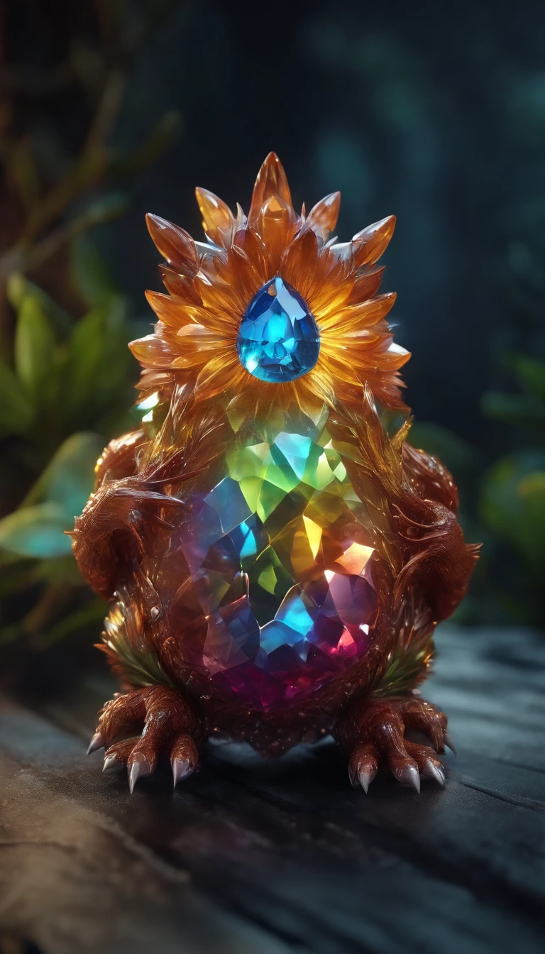 Cute crystal monster, Detailed 8k beautiful and bright,good quality