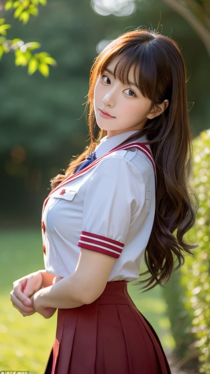 Japanese Idols,uniform,Long Hair,Mature look,Sexy face,Enchanted face,Red cheeks,Great style,There is a kubire,Her clothes are rolled up above her chest,Too much exposure