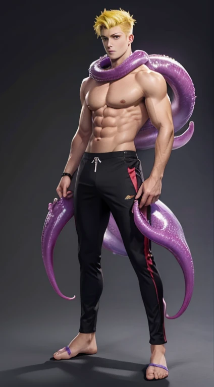 Sculpture design,Figures,GK model,The whole body of the character,Handsome boy wrapped in tentacles,Mucus-filled tentacles,sexy for,Stroke panties,Handsome,Expose muscles,base,Wu Yifan,Handsome cybernetic boy looking at camera lingerie detailed muscular reality masterpiece,musculous