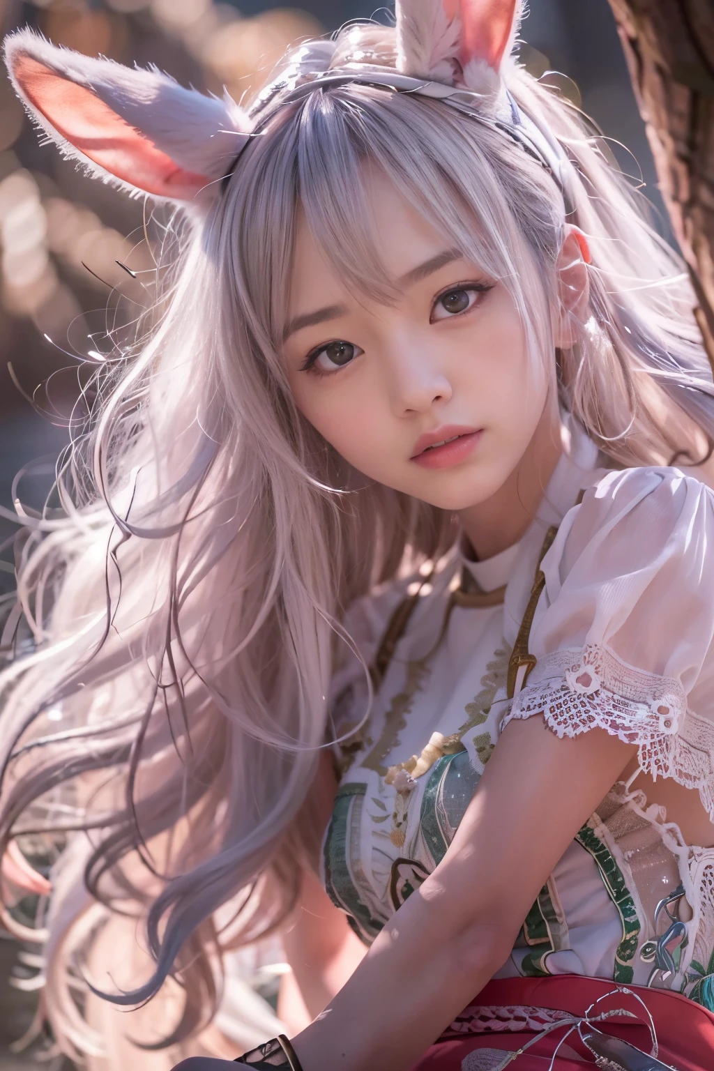 (masterpiece, best quality:1.2), (8k uhd, 16k, 32k, ultra high res), (photorealistic:1.37), (RAW photo), ultimate-realistic, ultimate-realistic details, ultimate-realistic texture, ultimate-intricate details, ultimate-realistic lighting, ultimate-realistic shadow, japanese girl, ultimate-cute face, ultimate-RAW skin, ultimate-realistic eyes, (rabbit beast woman)