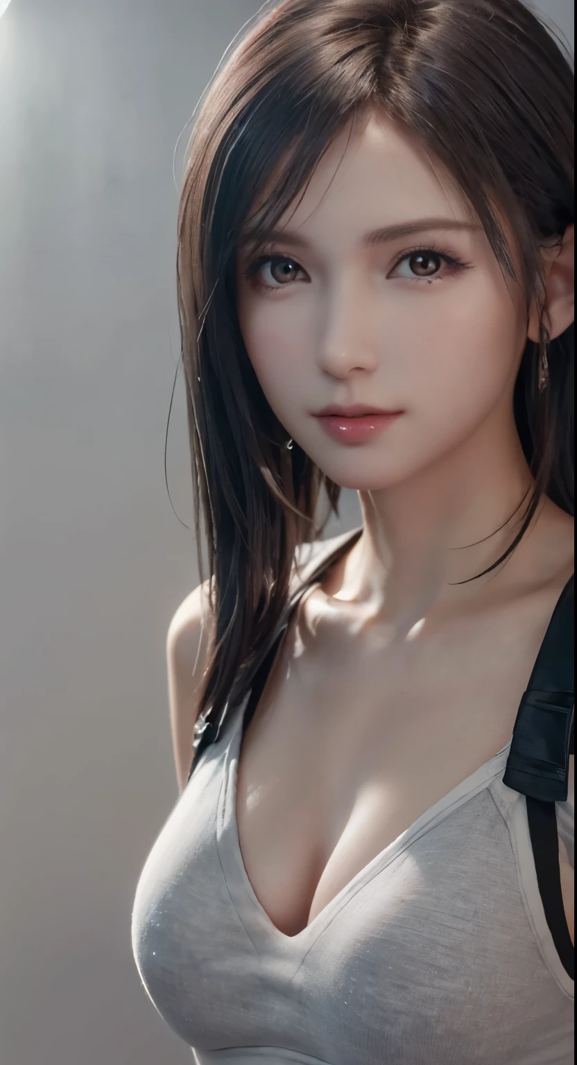 8K UHD、RAWphotograph、Model shoot、 (masterpiece、Highest quality、Photorealistic、High resolution、photograph:1.3)、Close-up、Focusing、Hot Model、slim、30 year old mature woman、Small face、short hair、Dark Brown Haine Beautiful Eyes、Realスキン、(perfect body)、Sexy hot face、Erotic、sexual gaze、slim、fine beautiful eyes、Glossy lips、Small breasts、Small breasts、、Bust B cup、(Bright light、Dynamic Lighting、Real、超Real、Real、Realなディテール、Cool Beauty、Sexy pose、Cool pose、Background gray、Plain gray background