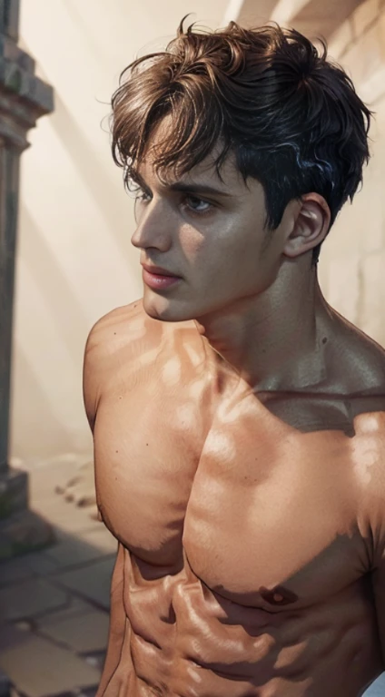 (8K, RAW photo, Highest quality), (full-body shot:1.3), (tall guy:1.4), (blue eyes:1.4), 25 years old, white pale skin, (brown messy hair:1.6), (roman gladiator:1.8), (colosseum:1.4) (:1.7), (roman shield:1.4), (pale skin:1.1), (dark place:1.6), (spooky:1.5), (((horror.1.9))), (evil:1.7) Realistic, (((full naked))), Exposing Penis, (((1 perfect Penis : 1.3))), 1 amazing Penis, (((1 nice Penis:1.2))), 1 beautiful Penis, 1 great Penis , 1 male Penis, male Genitalia, Full Body, handsome man, frontage, Intricate details, Extremely detailed eyes and eyelashes, Muscular male, Manly, masculine, Soft lighting, Cinematic lighting, Portrait, Exposing the pectoral muscles, male model, muscular, ripped, defined body, Digital SLR, hyper qualit, Fujifilm XT3, Crystal clear, 8K UHD, High detail, Ultra photo realsisim, haar, ((Realistic skin), ((pores)), ((high detail skin)), volumettic light, groin, far, complex 3D visualization, high detail, 1 handsome young man (nsfw) looking at the viewer (Pureerosface_V 1:0.6), pure, genuine human skin , (bare chest), muscles, vivid details, hyperrealistic, beautiful background, octane rendering, best quality, masterpiece, extremely detailed, computer graphics, unity, wallpapers (realistic, photorealistic: 1.37), stunning, fine details, masterpiece, best quality, official art, extremely detailed CG unity 8k wallpapers, (((Full Body))), ((Correct body structure)), (((Correct dissection))), (((Depth of field:1.5)))