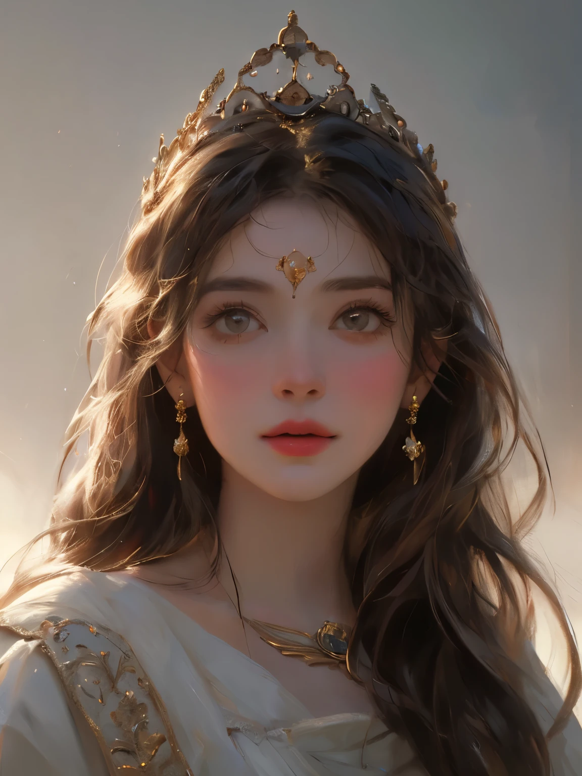 RAINHA, ELFA,AMARELO DOURADO,LINDA RAINHA DA FANTASIA,ELEGANTE RAINHA ELFA,Realistic rendering,((LINDA RAINHA DA FANTASIA)),PRINCESA ELFA,3D REALISTA,8K PORTRAIT RENDERING,pintura de uma mulher com um vestido renascentista com uma corrente de ouro, pintura digital renascentista, realista retrato renascentista, retrato renascentista, linda pintura de personagem, pintura de retrato de uma princesa, retrato de princesa, Retrato medieval, retrato muito bonito, retrato de princesa, renaissance oil portrait, retrato de arte de fantasia, arte de retrato de fantasia, retrato detalhado de beleza, belo retrato detalhado, fantasy genre portrait, (melhor qualidade, 4K, 8k, A high resolution, obra de arte:1.2), ultra-detalhado, retrato realista, Detailed expression, Postura graciosa, atmosfera sonhadora, pinceladas expressivas, mystical atmosphere, artistic interpretation, Cabelo enrolado bonito，Joias florais delicadas， Amazing little fresh style outfit, a whimsical illustration, Cores e tons sutis, Mystical Aura, Os detalhes foram atualizados, obra de arte, melhor qualidade, (()), ((18 anos)), ((Female )), Cara limpa, lindas garotas adolescentes, anatomia perfeita, molhado, realista face, realista, dynamic side lighting, perfect lighting, dynamic pose, dynamic angle, (1 garota), foco apenas, ((****ta)), Fotorreal, hug, olhando para o espectador, (NSFW:1.2)