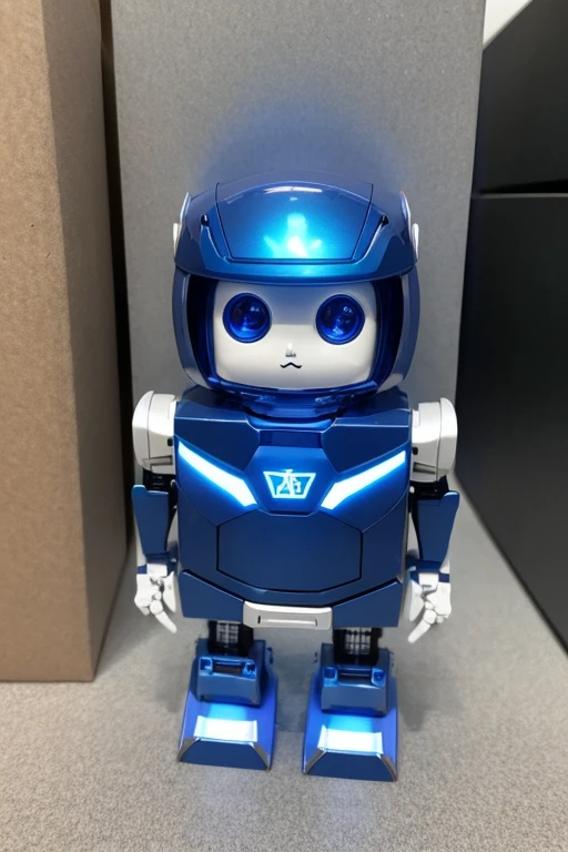 Real、Small box、robot、blue、mechanical、skin、Cute eyes