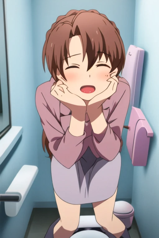 NSFW, (masterpiece, top quality, best quality, highly detailed:1.6), extremely detailed CG unity 8k wallpaper, full body, wide shot, long shot, (standing), (leaning forward,close knees, hands between legs, pee running down legs:2), (((clutching crotch))), strong facial expression, (ecstasy:1.3), (slut:1.2), (vulgarity:1.3), (fucked silly:1.1), (tears:0.7), (drooling:0.6), (sharp eye:1.2), (scowl:1.1), (embarrassed,blush:1.8), (steam:3), (Wet:1.1), (sweat:1.1), (trembling:1.3), (open mouth, wavy mouth:1.4), (saliva, drooling:1.7), (open eyes:2.9), (looking up, Gazing Upward:2.5), (no pupils, empty eyes:2.7), (feeling weak:1.5), (bravery crying, sobbing:1.5), (shoot from front, looking at viewer:1.2), (at midnight), night, (Woman, hospital, indoor, nurse uniform:1.5), (White Pencil Skirt:2), round glasses, (bravery crying, sobbing:1.5), (very long hair, brown hair:1.5), (woman trembling with sexual climax:1.5), colorful, perfect composition, urination, incontinence, piss, peeing self, A lot of pee, pee running down legs, (((pee stream))), (pee puddle), wetting herself, pee stain, peeing, blush, trembling, embarrassed, large breasts, Yellow pee, ((leaking pee)), Shaking one's shoulders, Breaking a sweat on forehead, puddle of pee, Pee at your feet, Pee spread on the floor, Pee stains, Dripping pee between my legs, Feet wet from pee, Pee-covered feet, Pee at your feet, want to pee, about to pee, Full bladder, Pee-soaked skirt, Pee-soaked shoes, natural makeup, Pencil Skirt stained yellow with pee ,