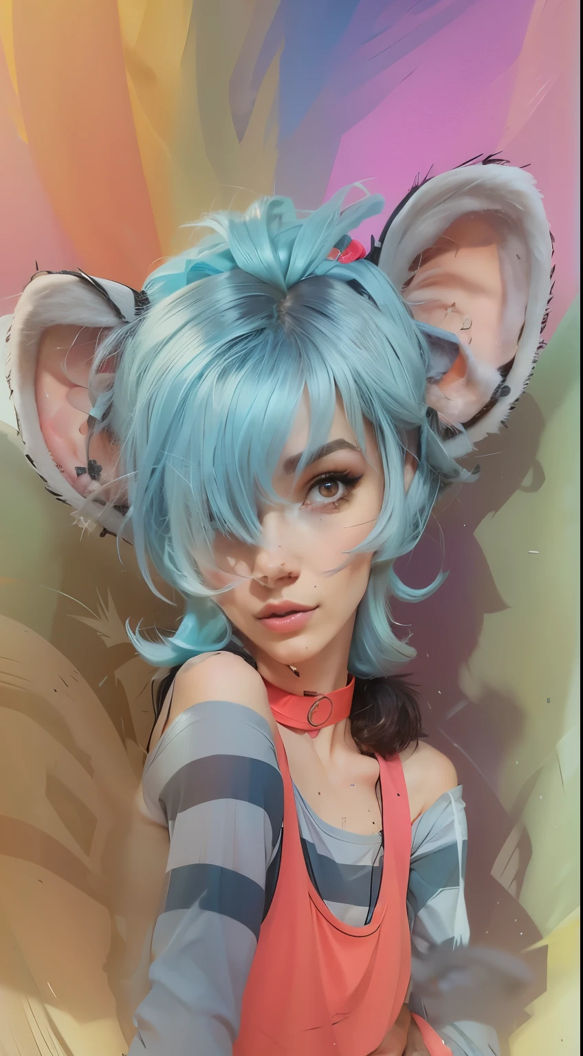 really sexy ratgirl with rat ears and nose 8k