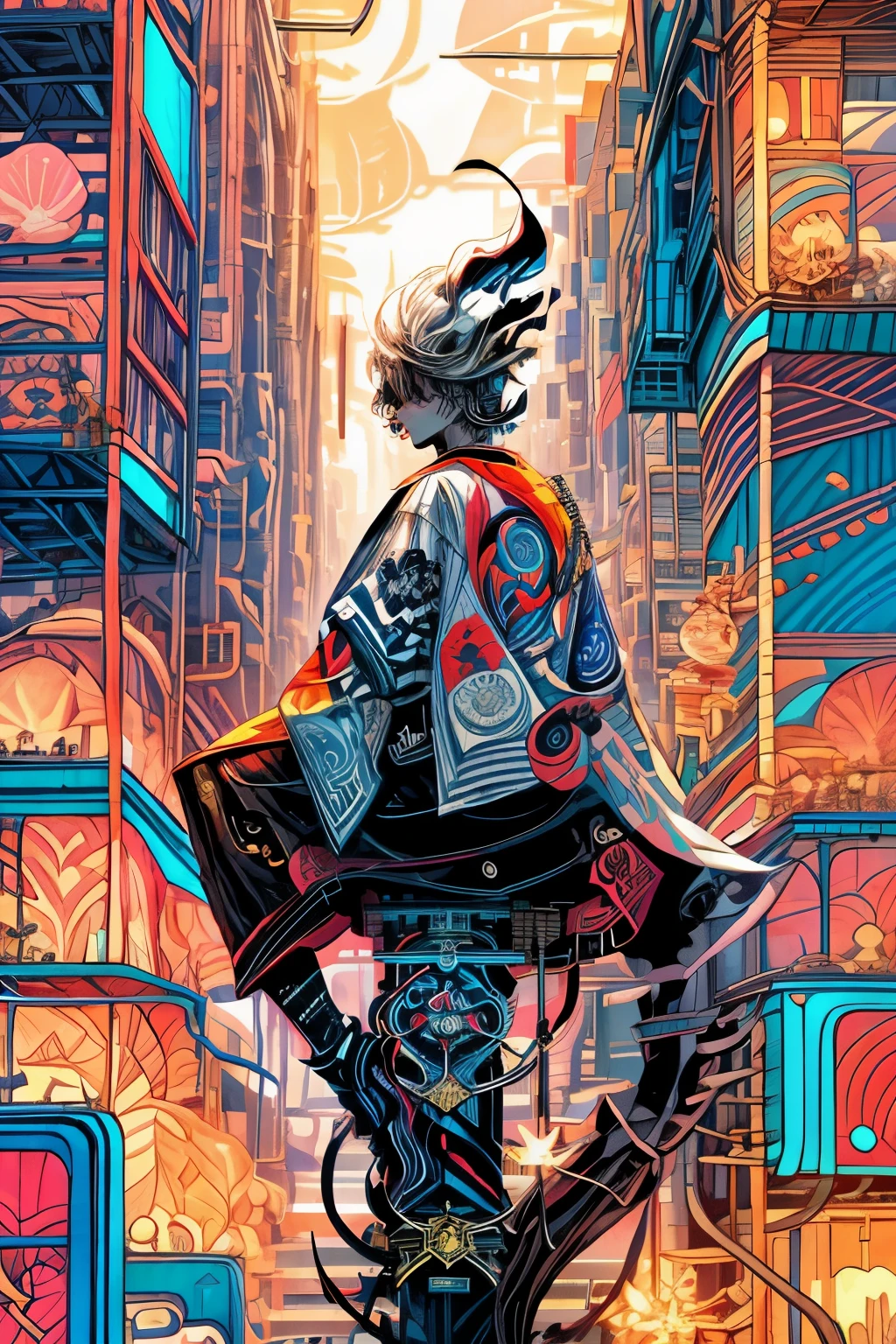 In the modern city，A calm man manipulates the demons in others