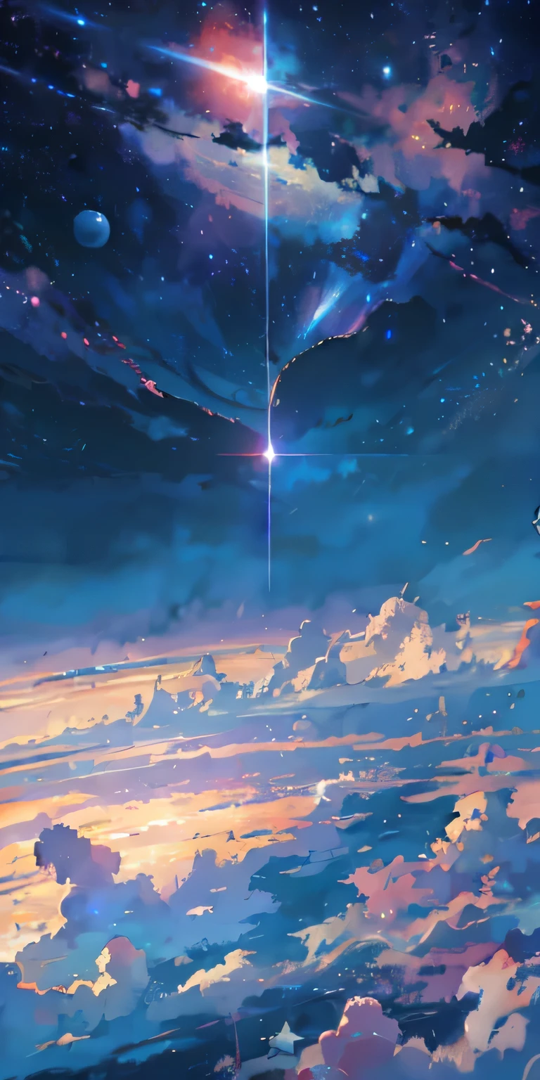 Beautiful sky anime scene with stars and planets, Space Sky. by makoto shinkai, anime art wallpaper 4k, anime art wallpaper 4k, anime art wallpaper 8k, anime wallpaper 4k, anime wallpaper 4k, 4k anime wallpaper, Anime Sky, Awesome Wallpapers, Anime Background, Heavenly planets in the background, Anime Background art