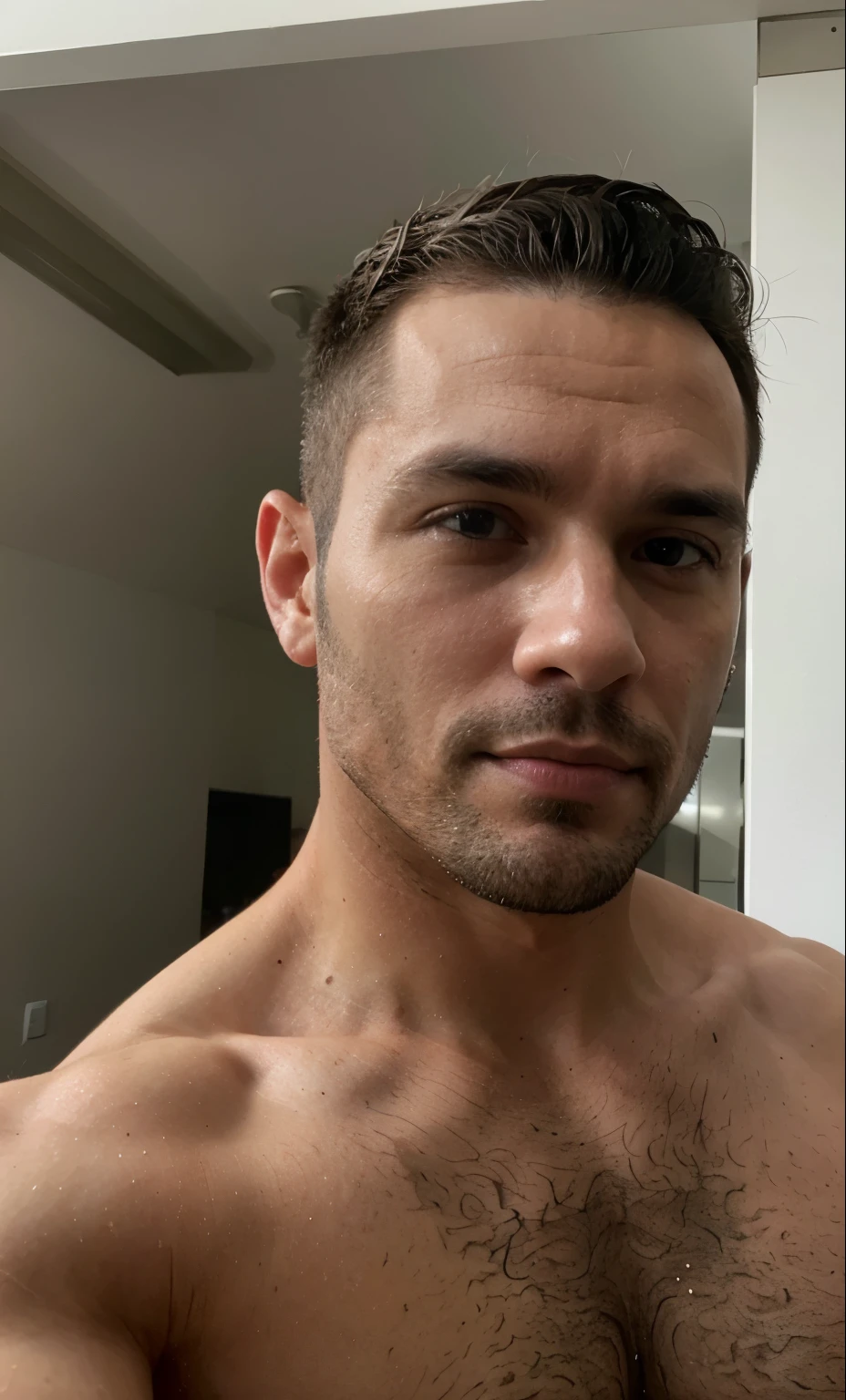 Homem brasileiro de 34 anos, branco cabelos curtos, 70 quilos, 168