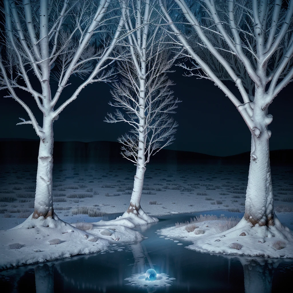 Medium:fantasy,landscape,frozen,winter,kaleidoscope,wolf,
glowing light,moonlit,snowy,lake,etchings,red eyes,smiley face,moon,
intricate details,glow,soft,blue bubbles,frozen trees,frost,serene,
mystical ambiance,ethereal,mysterious,tranquility,wonder,
high-resolution camera,silver glow,luminance,harsh shadows,
bleak,desolate atmosphere
