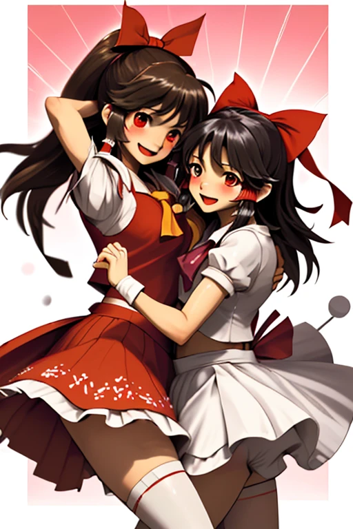 draw Reimu and Marisa dancing at the club
