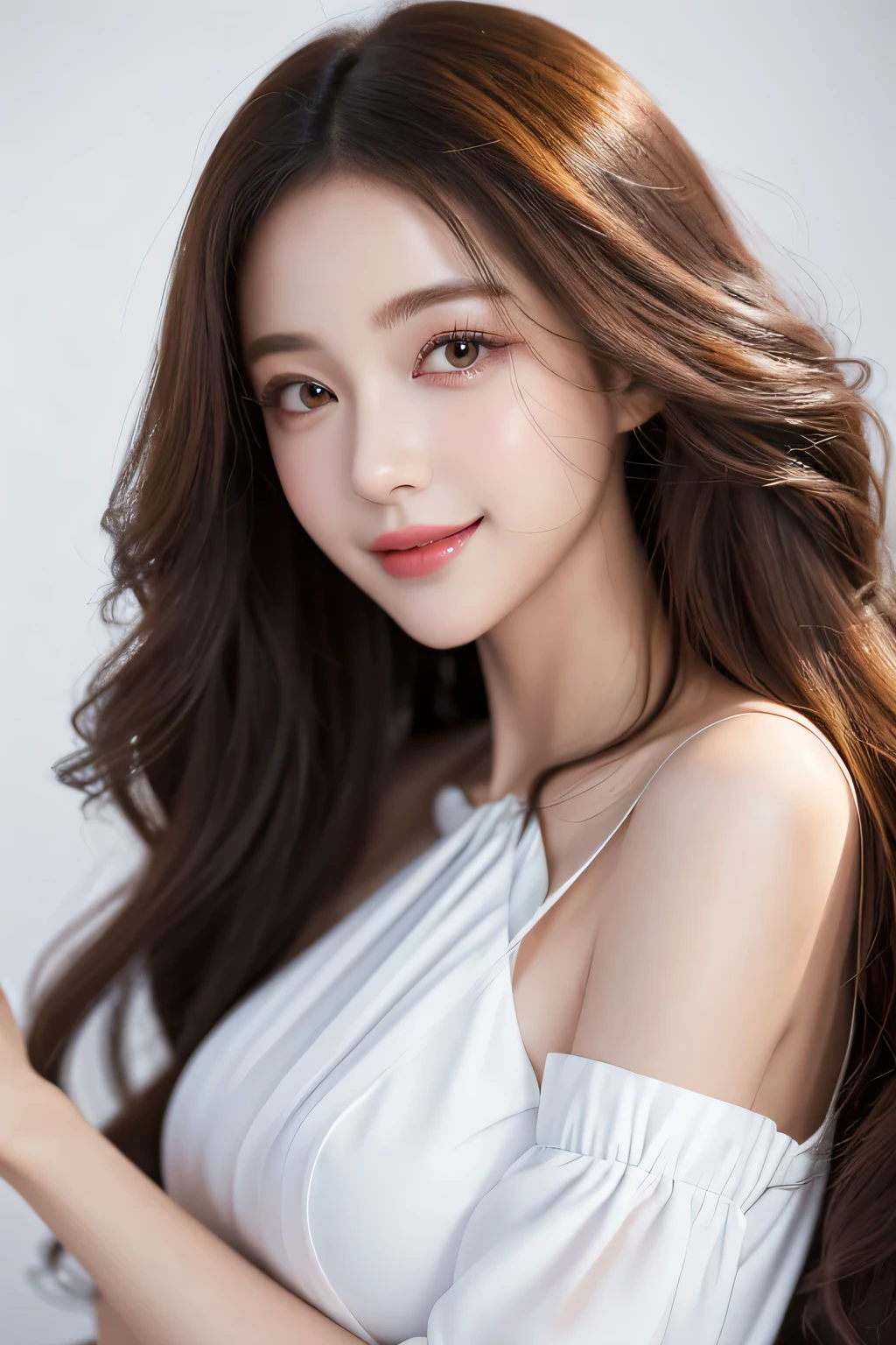 (Best quality, masterpiece: 1.3), 1 girl, An illustration、Anime Girl、hostess、Shiny curly hair、Hanging eyes、Beauty、Hostess、Holder Neck Dress、whitening of the skin color,、thin、Makeup、A seductive smile、Two-dimensional art、