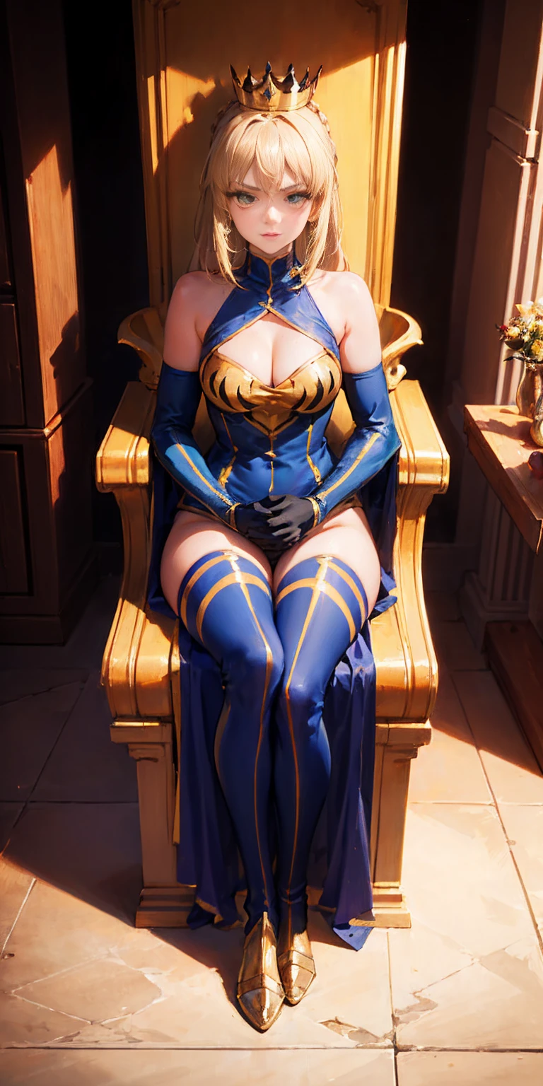 ((masterpiece, best quality:1.9)), ultra detailed, 8k unity wallpapers, CG, ray tracing, illustration, colorful, cinematic shadow, extremely detailed and beautiful background,vhd, shadering VRay,RT,1 female (adult body),cute face, (big smile), long blue hair, blue eyes, (huge breasts:1.4),(garter belt), (white thigh high stockings),standing, looking at viewer, facing the viewer,full-face blush,standing in front , cowboy shot, dark house ,glowing, glowing light, ultra detailed, scenic, atmospheric,(((full body))) , (((sexy pose, model pose, standing pose))) Aqua Knsb-KJ , skirt , thighhighs, blue shirt , detached sleeves, thigh boots, bow