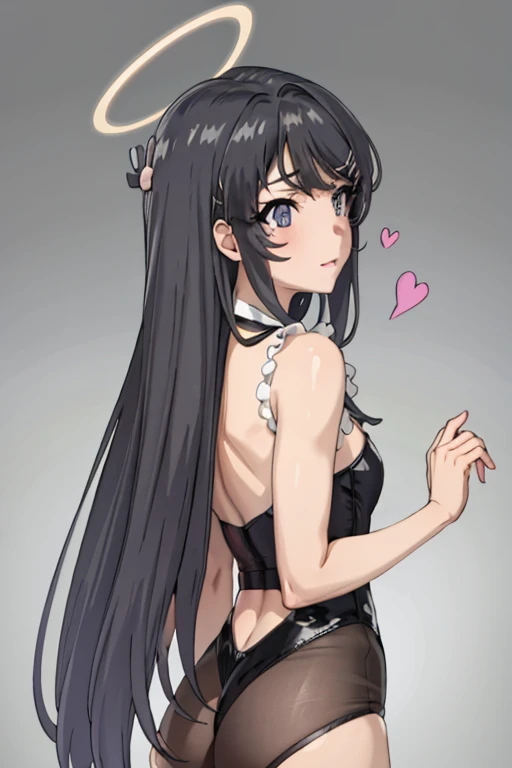 Obra maestra, mejor calidad, ultra detallado, 1 chica, animal_orejas, CULO, Backless_leotard, doblado_encima, negro_leotard, negro_muslos, senos, cerrado_boca, Dutch_angle, falso_animal_orejas, de_behind, gris_Background, cabello_Bien, halo, heart, leotard, luz_rubor, Largo_cabello, mirando_en_espectador, mirando_Back, bajo_alas, medio_senos, rosa_cabello, rosa_halo, playboy_Bienny, conejo_orejas, simple_Background, soltero_side_Bien, sonrisa, solo, Sin tirantes, Sin tirantes_leotard, muslos, muy_Largo_cabello, blanco_alas, alas, yelbajo_eyes, big ass, t back, thong, blonde