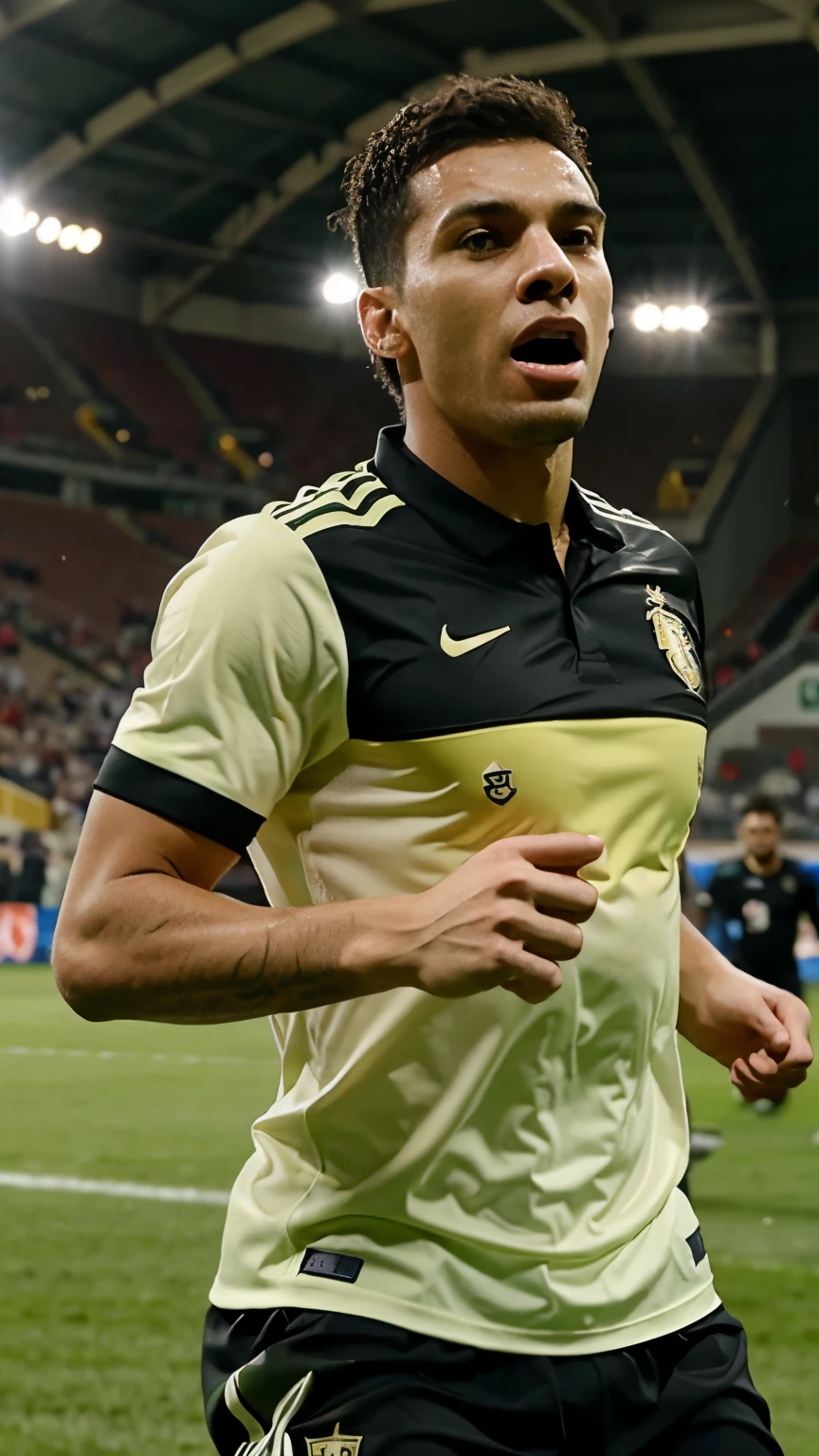 Jogador do santos fazendo um gol