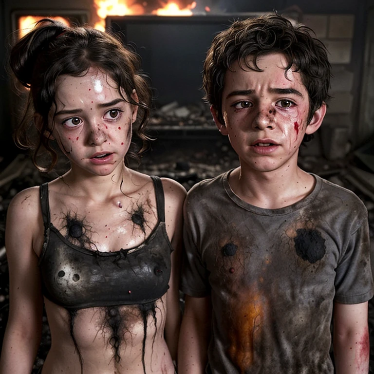 A comedy film about a boy and girl actors who are caught in an explosion and are covered in soot and in tatters.