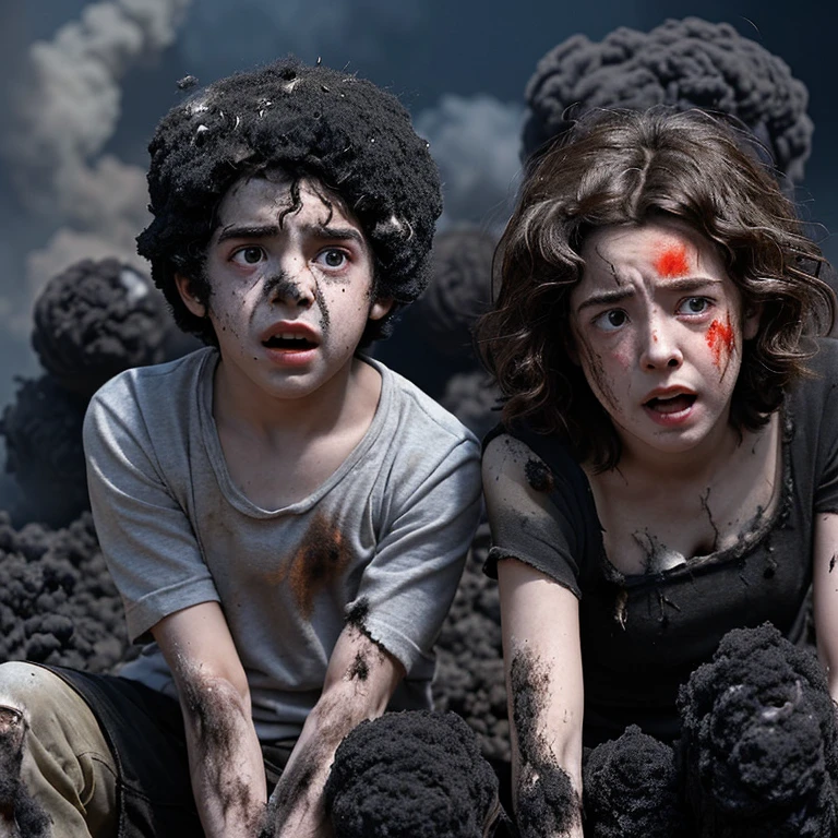 A comedy film about a boy and girl actors who are caught in an explosion and are covered in soot and in tatters.