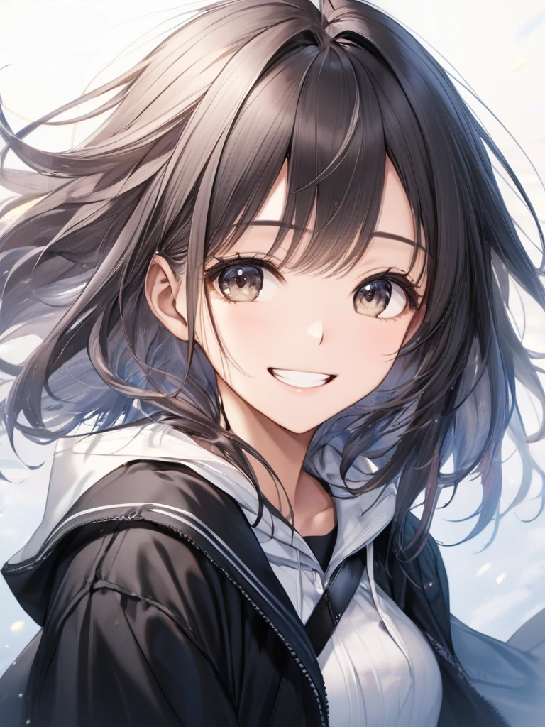 (masterpiece:1.2), (best quality),(ultra detailed),(extremely detailed),(absolutely resolution) ,absurdres,8k,
BREAK, 1girl, solo, gradation hair, messy hair, grin, jitome,