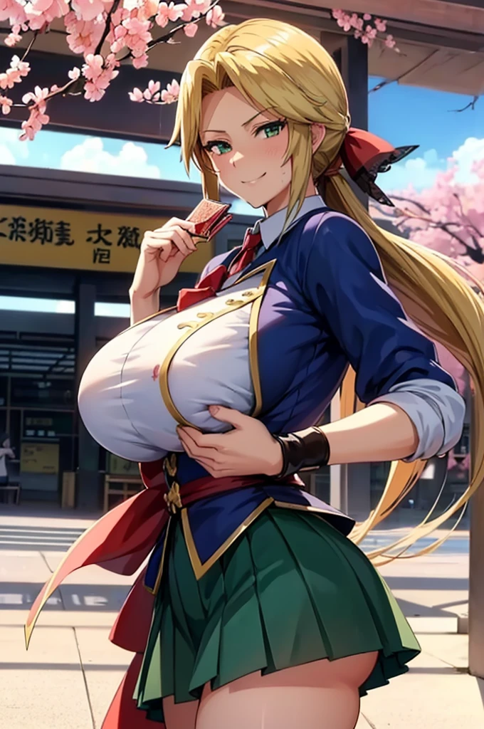 8Kんで(A sloppy smile, the face we are looking for, Mischievous face:1.9)8Kんで(((((handing over a love letter:1.1)))))((woman,Huge , (Huge breasts:1.8),Are fat,とても唇が赤いHuge breastsを強調,Big Ass,Narrow waist,Long legs,Green Eyes立っている)) 8k((((Anime Style),(The facial expression is good))))8k(((((Anime Style)Green Eyes)))) 8k((Standing at the station))8k((Waiting for a train at the station))8k((Morning))8k((Beauty))((学生blazer15歳学生服 緑のネクタイ, blazer, Pleated skirt))8k(((spring,cherry blossoms,The wind is blowing,Her skirt is flipped up,cherry blossomsが散っている:1.3))) 8Kんで(((((handing over a love letter))))) 8Kんで(((((handing over a love letter)))))8K(Close-up of face:1.5)